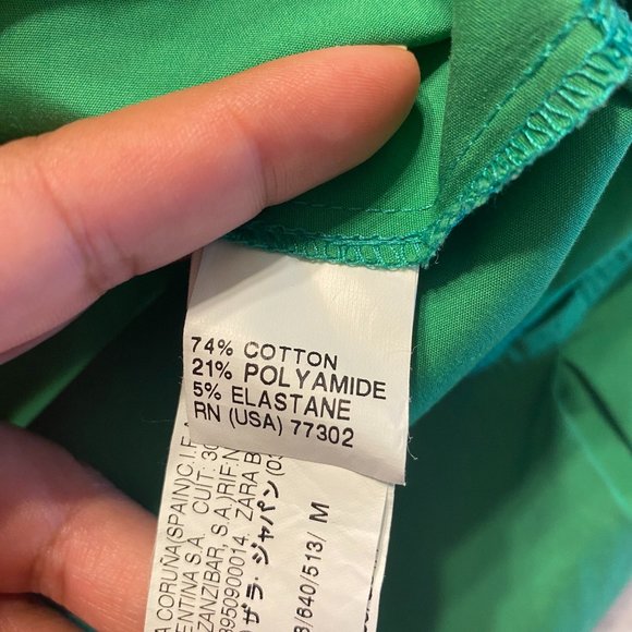 Zara Puffy Green Dress - Picture 6 of 9